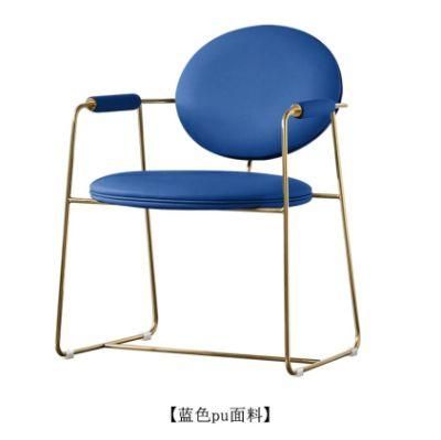 Classic Italian Design Dining Furniture Metal Leg Upholstery Fabric Modern Velvet Dining Chairs for Dining Room Restaurant
