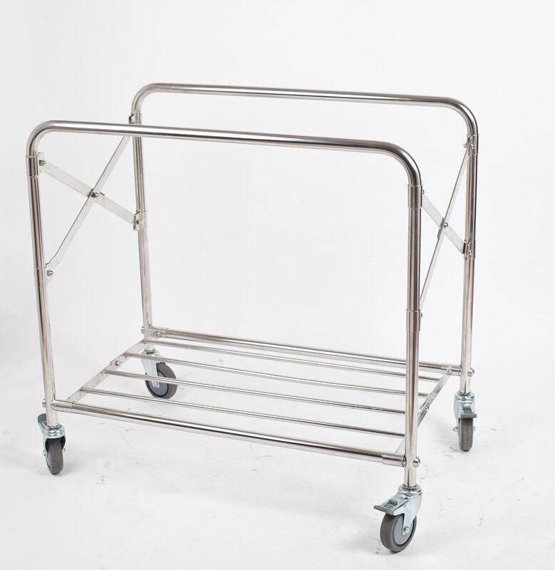 High Quality Linen Hotel Hand Trolley Cart with Replaced Bag
