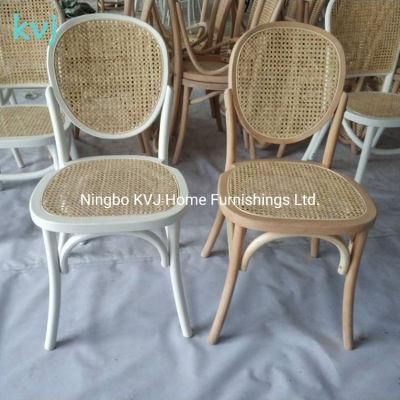 Kvj-6053h Solid Beech Wood Rattan Dining Chair