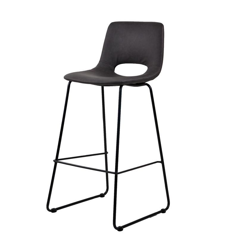 Fabric Upholstery Chair Inside Powder Coated Gas Lift with 160mm Stroke Swivel Adjustable Height Bar Stool