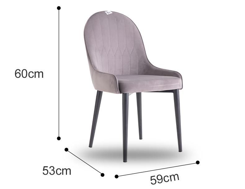 Dining Room Furniture Nordic Restaurant Wedding Banquet Chair Modern Upholstery Arm Fabric Velvet Dining Chairs