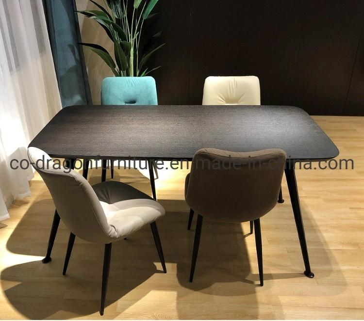 New Modern Furniture Fabric Metal Leg Simple Dining Chair Set