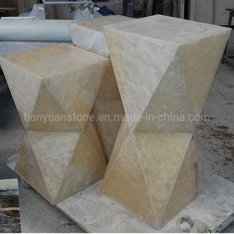 Shop Fittings and Display Marble Pedestal Showcase Platform Stand