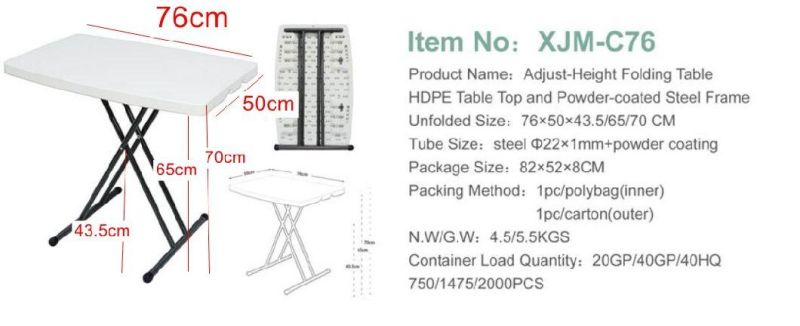 Top High Quality 2.5FT Handy Rectangular Folding Table - Suitable for Indoor or Outdoor Use