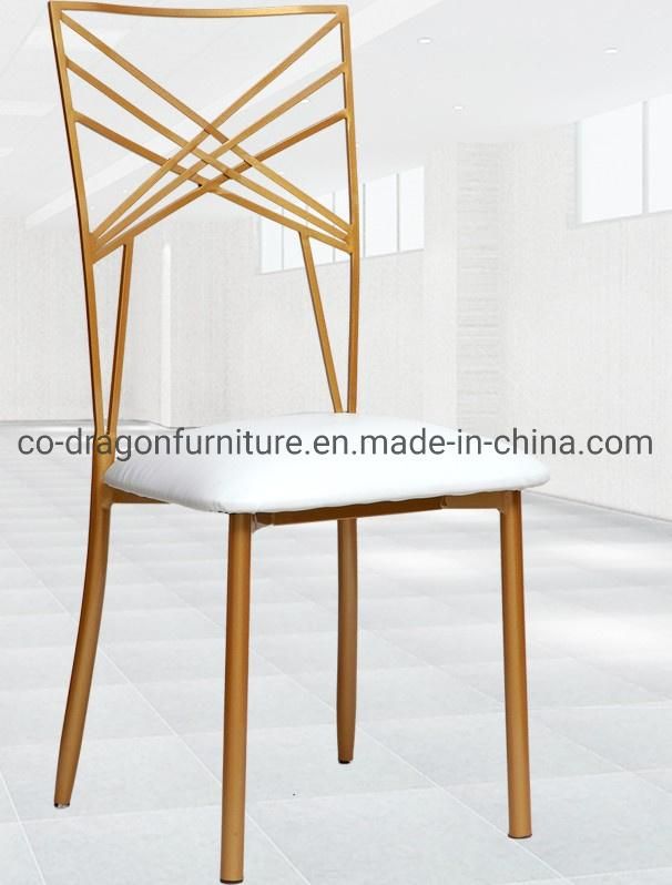 Gold Metal Leather Dining Wedding Chair for Dining Furniture