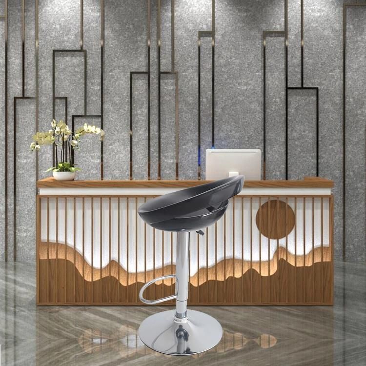 ABS Bar Stool with Chrome Base and Chrome Footrest