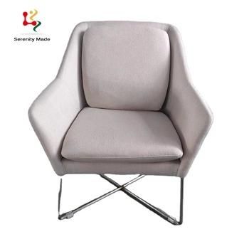 Special Design Colorful Fabric with Metal Base Commercial Lounge Dining Arm Chair