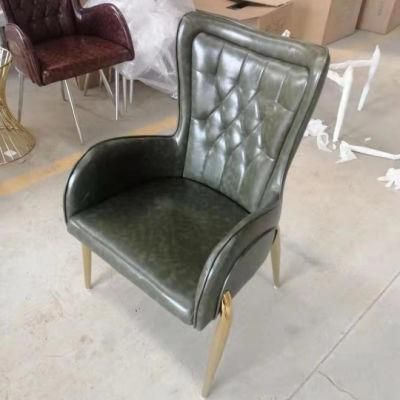 Home Furniture Modern Leather Velvet Designer Living Room Leisure Single Sofa Chair