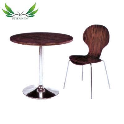 Simple Design Scratch-Resistant Plywood Dining Round Table