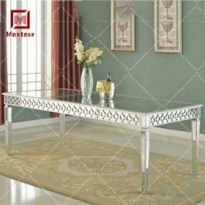 Modern Fashion Glass Mirror Top Dining Table with Promotional Price