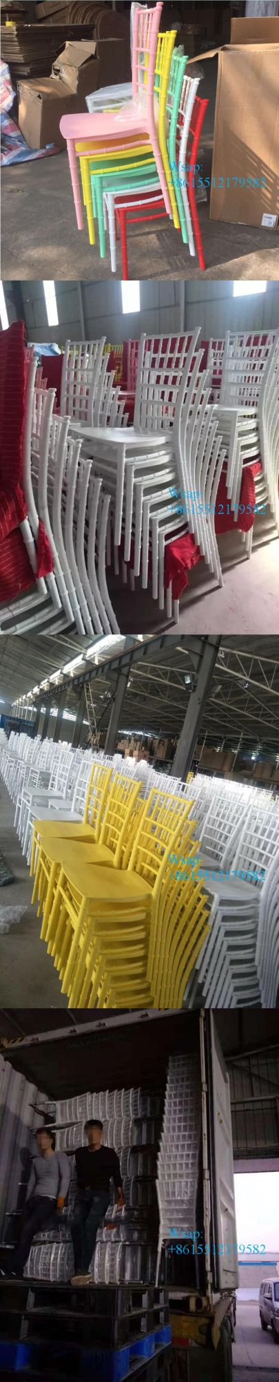 Styling Design Transparent Chiavari Chair Garden Furniture Wedding Chair No Covers Saloon Stacking PP Wedding Chair Cheap Bamboo Style Chair for Event