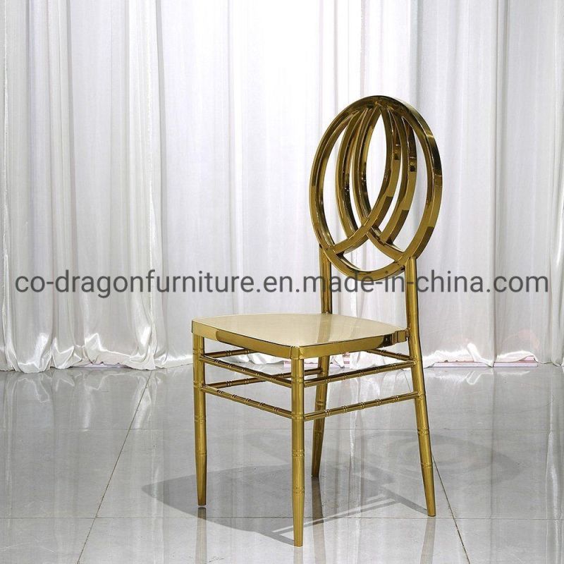 Luxury Wholesale Gold Stainless Steel Wedding Chair for Dining Furniture