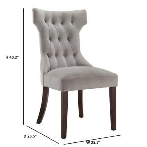 Taupe Color Tufted Dining Chair