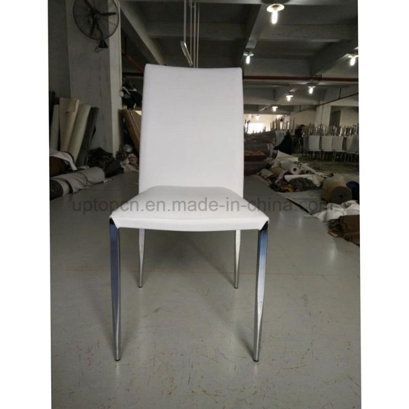 Optional Color Steel Frame Leather Wedding Dining Chair