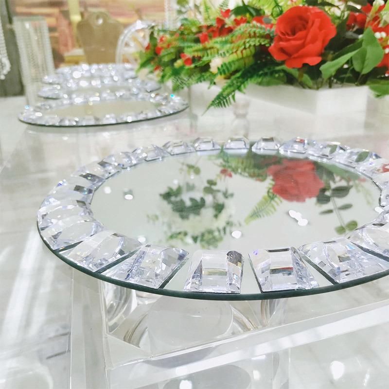 Clear Decoration Charge Plates Glass Hotel Restaurant Plates Wholesale