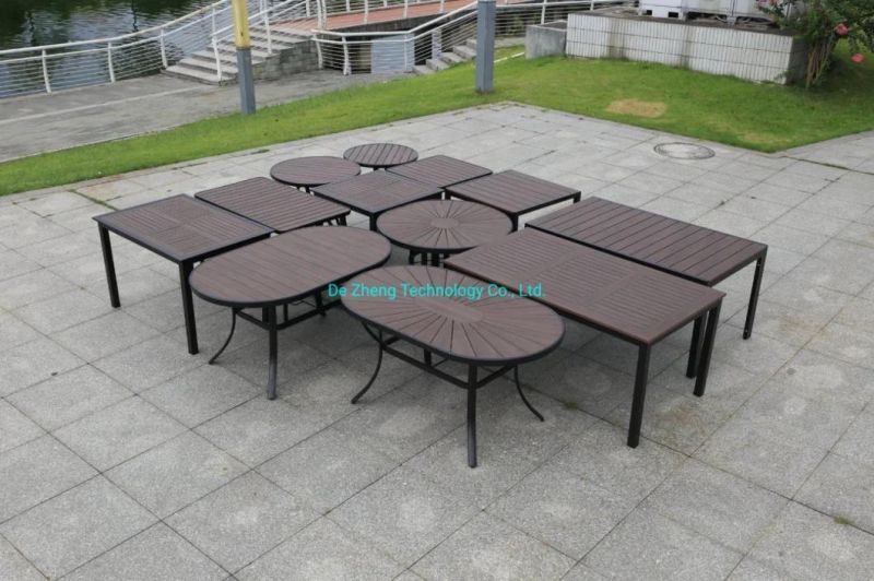 Hot Sale Fast Delivery High Quality Garden Table with 4 Seater Polywood Table Metal Commercial Outdoor Cafe Table Furniture