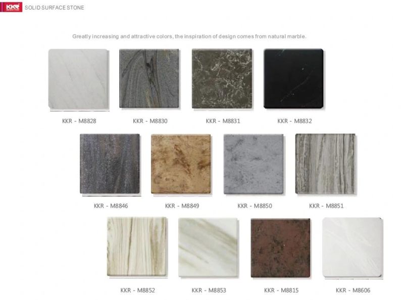 Composite Acrylic Faux Stone Solid Surface Table Tops Veneer Dining Table/Apartment Dining Room Furniture Tables