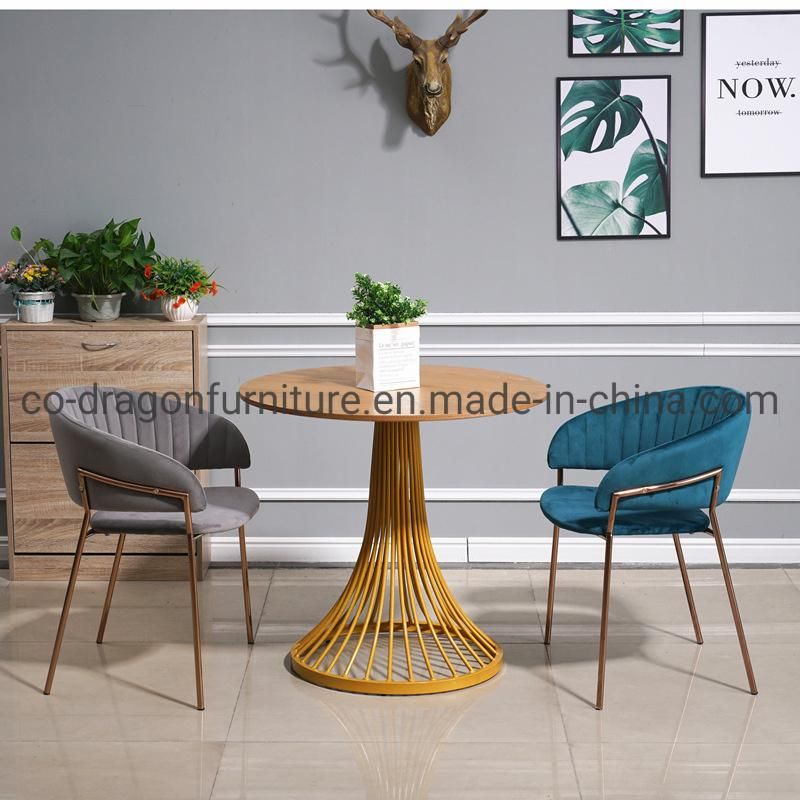 Modern Dining Furniture Metal Frame Dining Chair with Colorful Velvet