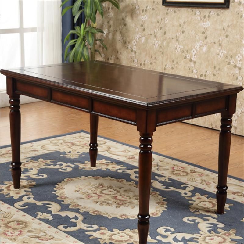 American Rectangular Oak Combination Dining Table All Solid Wood Assembly