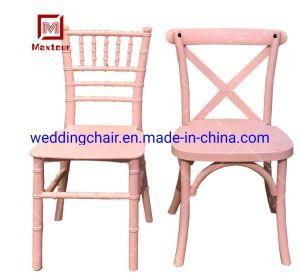 Plastic Acrylic Cross Back Kid Size Dining Chairs for Events