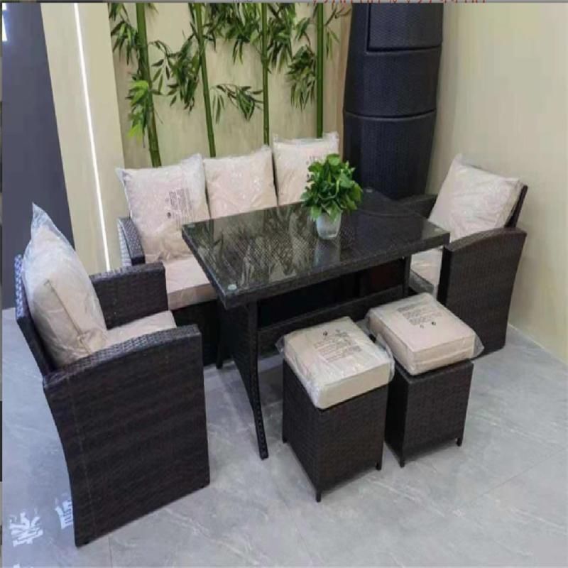 Rattan Dining Table Set Outdoor Furniture Garden Set