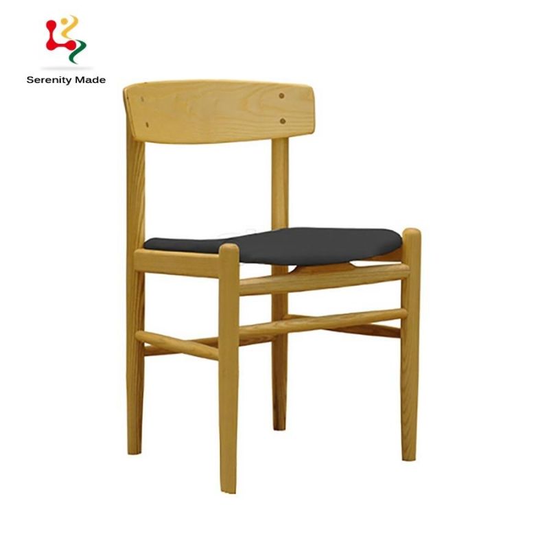 Solid Ash Wood Furniture Walnut Maple Color Wisbone Restaurant Chair