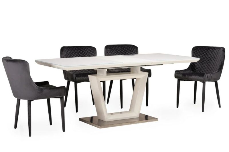 Okay Hot Selling Dining Table Set Modern Dining Room Furniture Tables and Chairs with Extendable Size