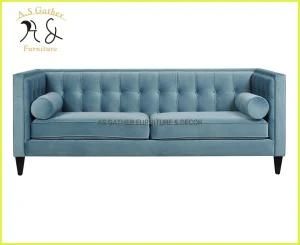 Modern Design Velvet Upholstered Wood Tufted Sofa