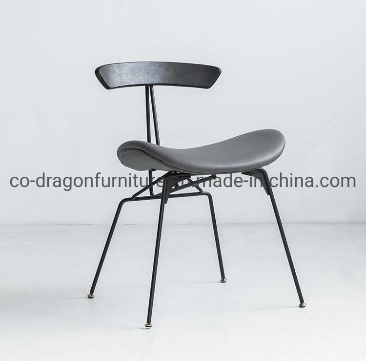 Hot Sale Steel Coffee Chair with Leather for Dining Furniture