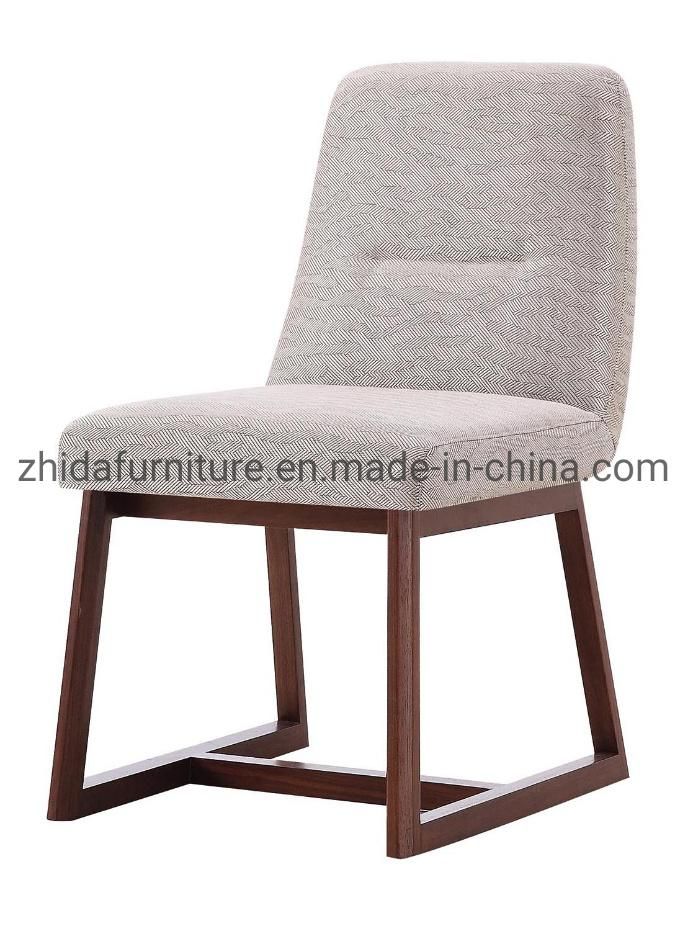 Chinese Home Furniture Manufacturer Dining Furniture Fabric Upholstery Solid Wood Leg Hotel Modern Restaurant Furniture Dining Chair