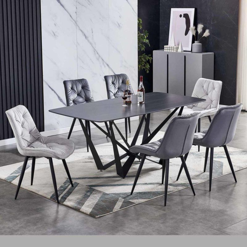 Furniture Modern Design Restaurant Velvet Leisure Fabric Dining Room Chair Dining Chair Table Sets