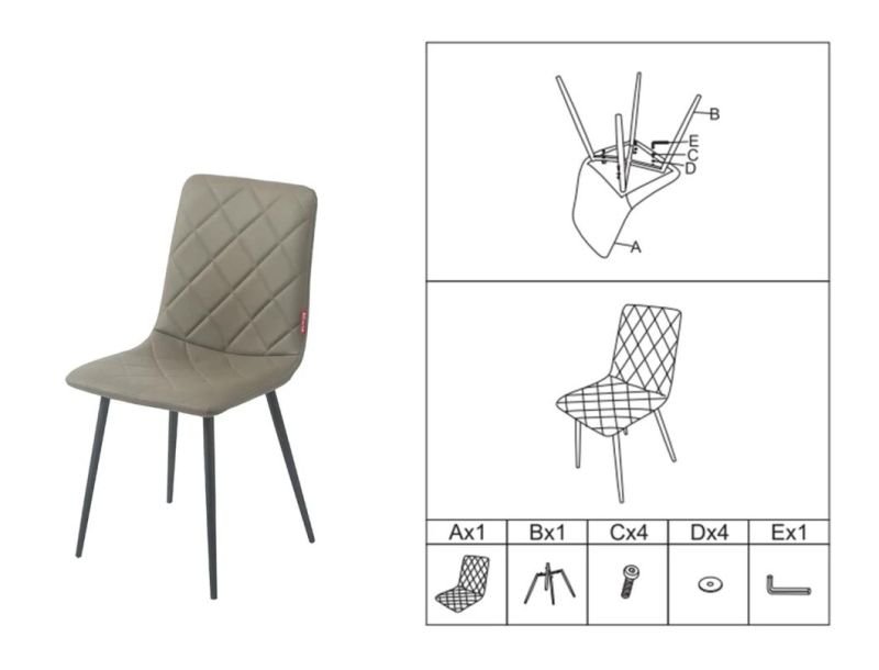 Wholesale Luxury Modern Design Fabric Upholstered Seat Dining Chairs