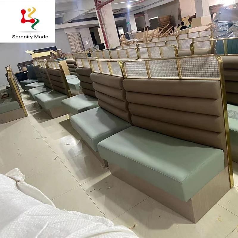 New Arrival High Quality Restaurant Booth Sofa Furniture Timber Frame Cafe Restaurant Banquette Seating