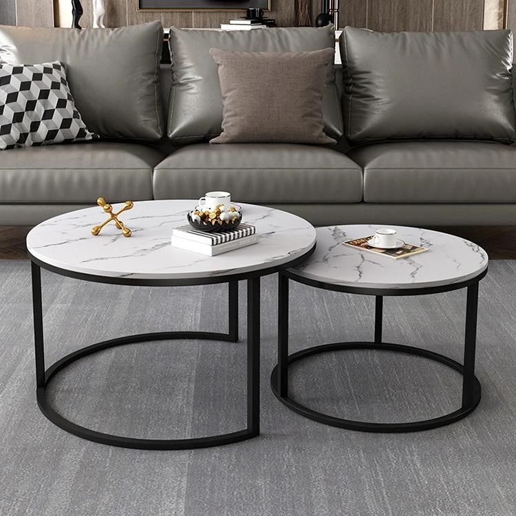 Nordic Simple Small Family Letter Combination Round Tea Table
