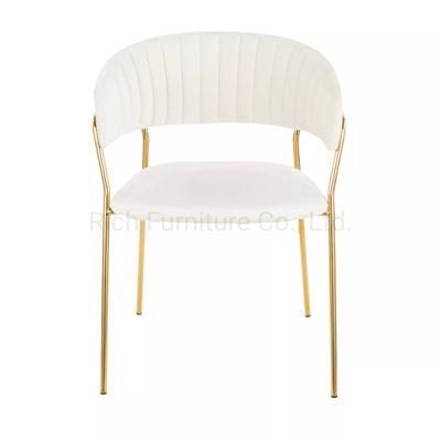 Modern Design White Velvet Chair Home Furniture Dining Chair