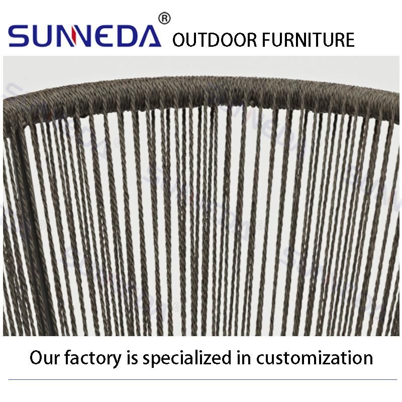 Outdoor Furniture Garden Sets Dining Rattan Aluminum Chair with Table