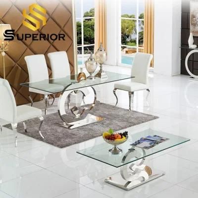 Modern Mexico New Design Popular Luxury Glass Dining Table