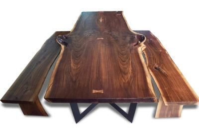 American Walnut Table Top and Stool