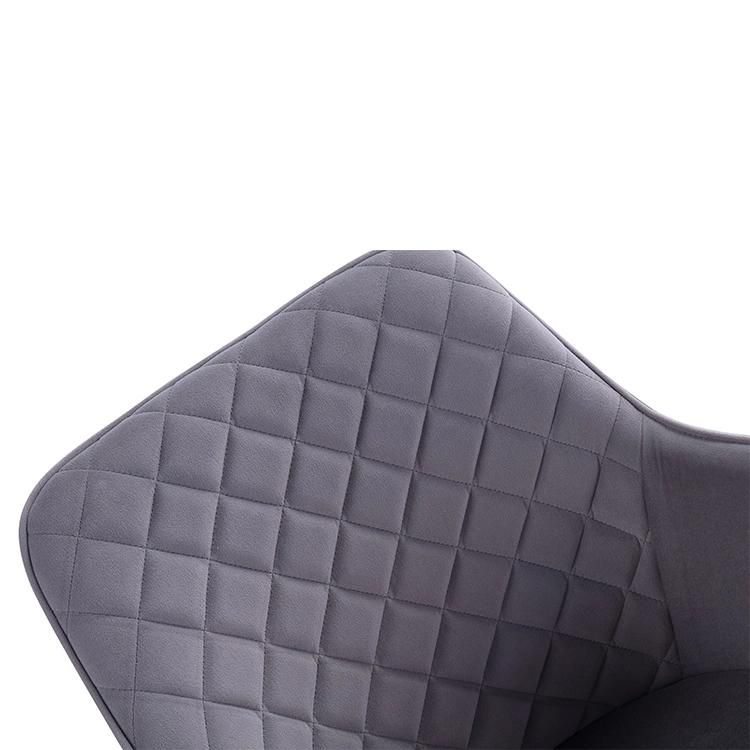 Wholesale Hot Sale Foam Seat Metal Legs Home Furniture Chair Fabric Dining Chair Factory Supply Morden Dining Chair