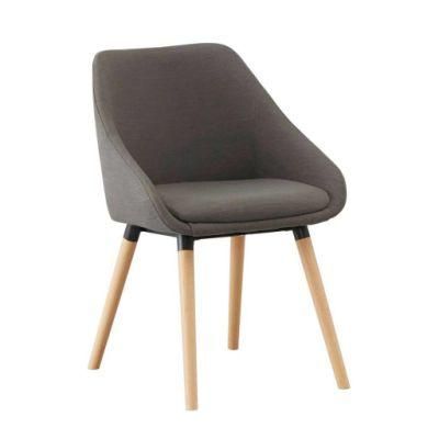 Wholesale French Style Cheap Modern Furniture Fabric Wood Effect Legs Dining Chairs