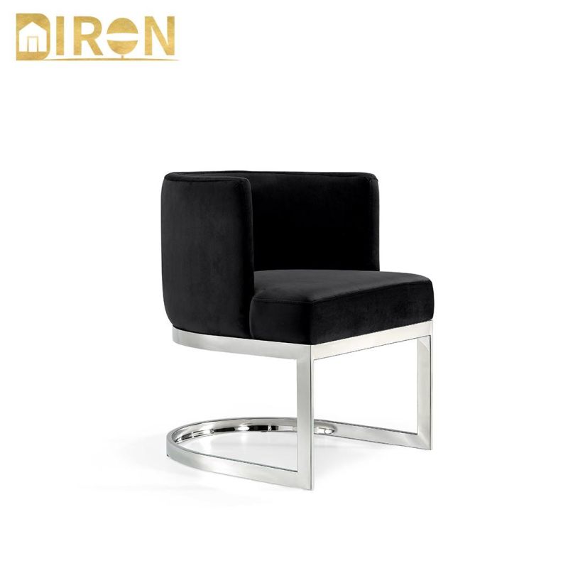 Light Luxury Customized Gold Stainless Steel Dining Chair