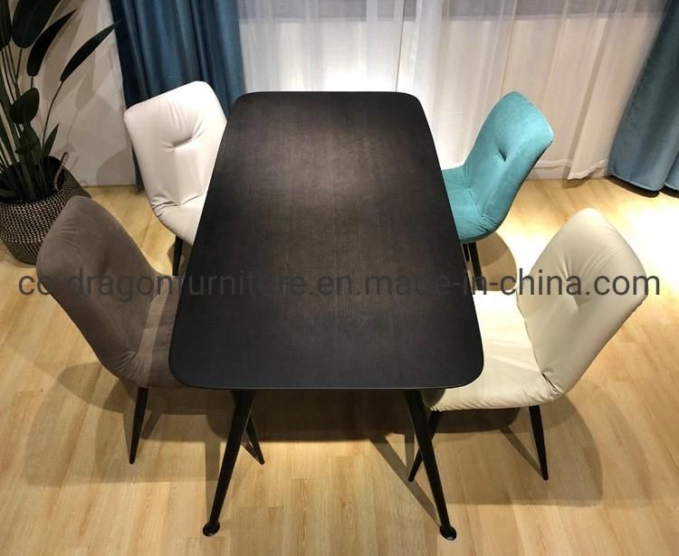 New Modern Furniture Fabric Metal Leg Simple Dining Chair Set