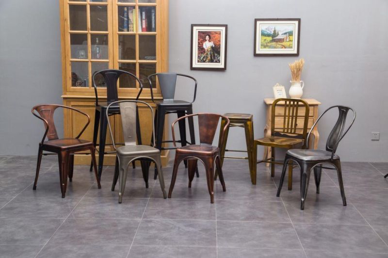 Industrial Armchair Tolix Metal Dining Chair Indoor and Outdoor