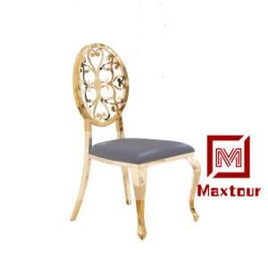 Popular Gold Stainless Steel Wedding Dining Chair for Party