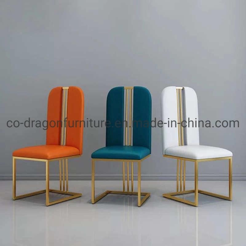 Wedding Furniture Stainless Steel Leather Dining Chair for Home Furniture