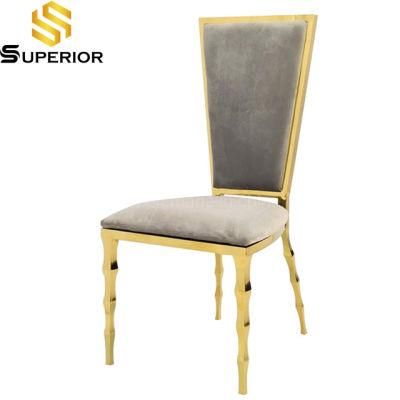 2020 New Arrival American Style Hotel Restaurant Grey Velvet Chair