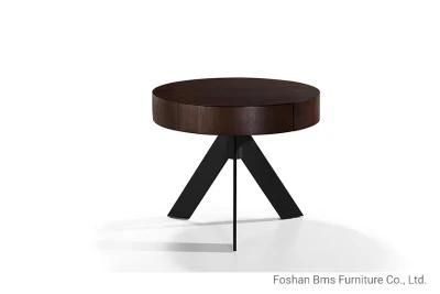 Contemporary Design Dark Color Wooden Storage Side Table
