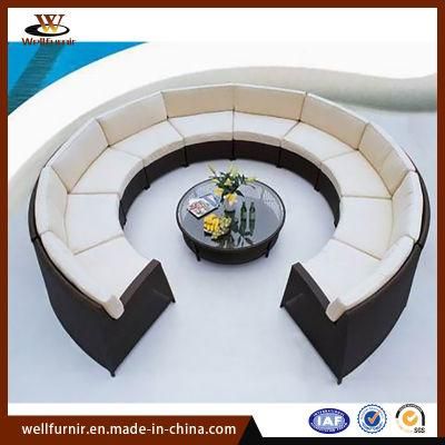 High Quality 10 People Outdoor Rattan Square Dining Table Set (WF-145)