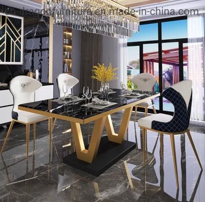 Fashion New Design Stainless Steel Dining Table for Home Furniture