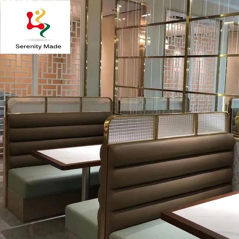 New Arrival High Quality Restaurant Booth Sofa Furniture Timber Frame Cafe Restaurant Banquette Seating